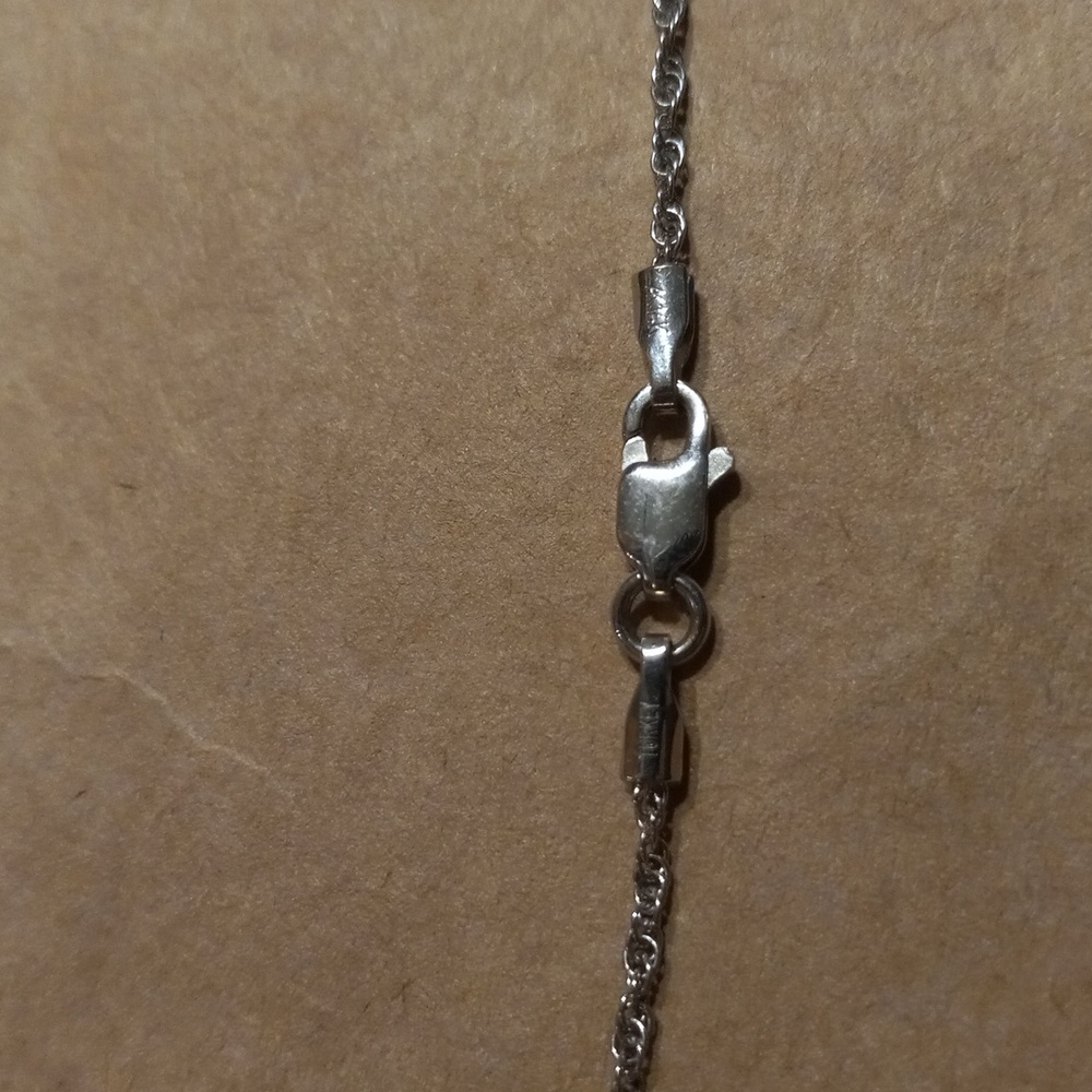 Dainty snowflake necklace with stones, labeled turkey - Picture 5 of 5